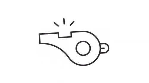Animated Whistle Icon Line Art Signaling Action