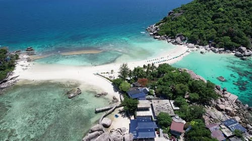 Aerial View of Koh Nang Yuan Island in Koh Tao Thailand