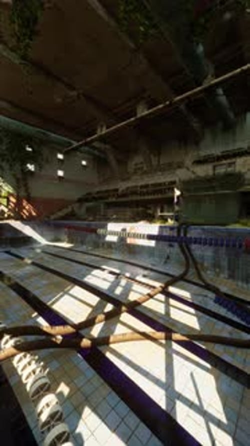 Abandoned Swimming Pool With No Swimmers