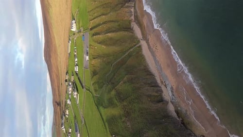 Aerial View of the Beautiful Coast at Malin Beg in County Donegal Ireland