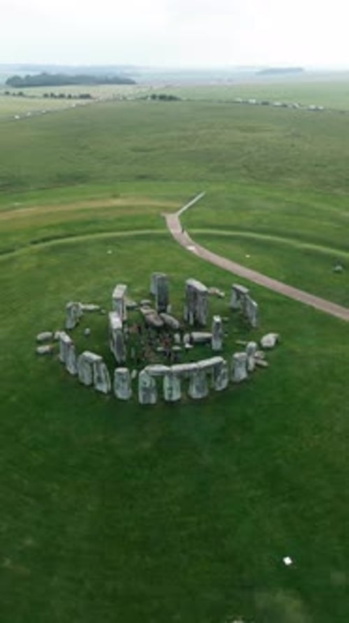 The mysterious rocks of Stonehenge tower in Salisbury Plain, Wiltshire, England