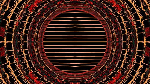 Hypnotischer Mandala-Hintergrund mit Titelbereich in der Mitte 4K 60 Fps
