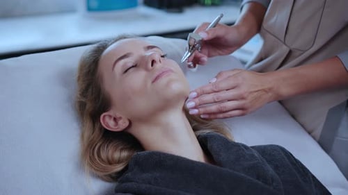 Enjoy a Luxurious Airbrush Facial Treatment in a Serene Spa Setting for Relaxation