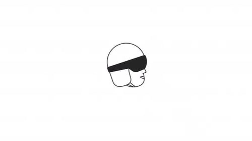 Animated Minimalist Diverse Human Faces Line Icons