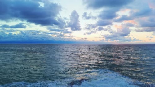 Tranquil Ocean Sunset Scene 4k