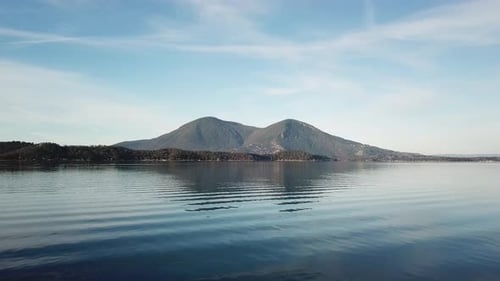 Aerial Shot of beautiful lake