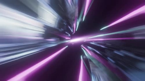 Abstrakter Tunnel zum 3D-Rendern, endlose unendliche Animation