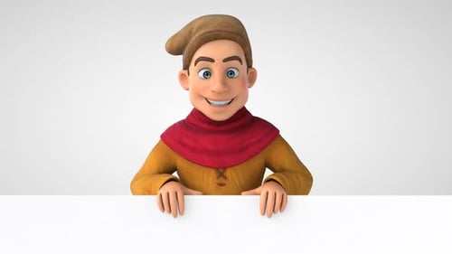 Cartoon medieval historical character