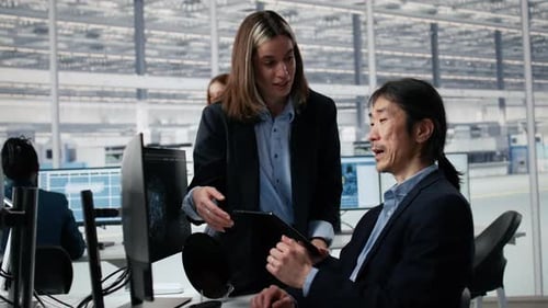 Engineering Team Doing Semiconductors Prototyping with Artificial Intelligence
