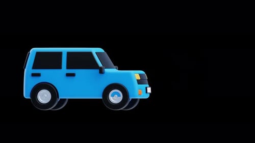 3D Animation of Car Alpha Channel