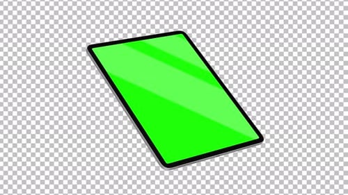 Tablet Mockup Green Screen With Transparent Background....