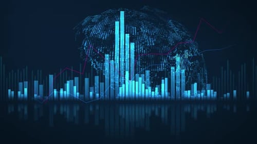 Global Economy Digital Chart Analyzing Financial Market Data