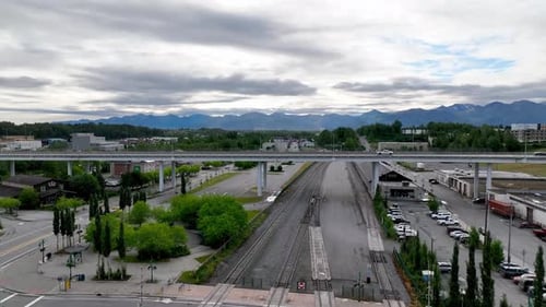 Mountains overlooking Anchorage Alaska