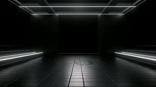 Clean Abstract Logo Reveal in Dark Studio