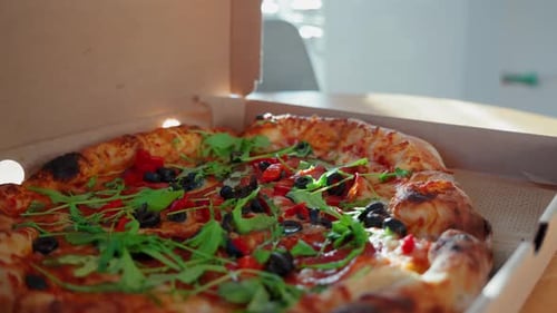 Savory Pizza in a Box with Toppings