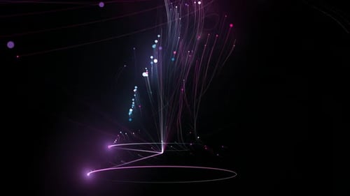 Abstract Glowing Particle Lines Dynamic Digital Background