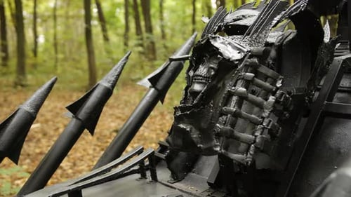 Armored Vehicle Spiked Armor Rough Metal