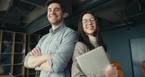 Office Power Couple The Dynamic Duo of Success Successful Teamwork is the Way to Success Together