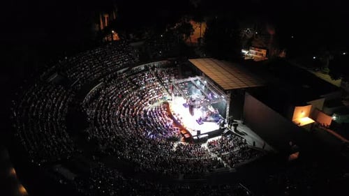 Aerial View of Concert at Night