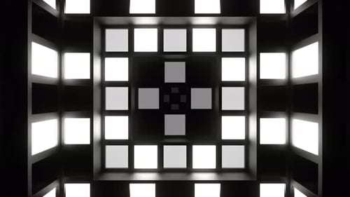 White Strobe Lights System Background Vj Loop In 4K