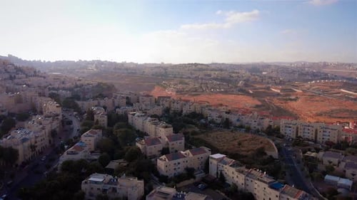 North Jerusalem neighbourhood Pisgat zeev Aerial view