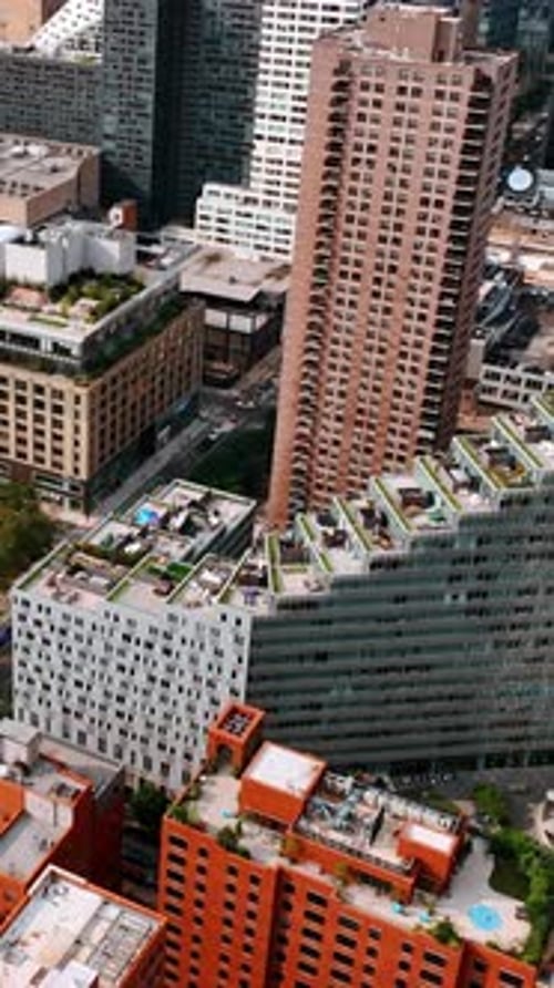 Sight of the residential area on the waterfront of New York.