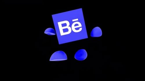 Modern 3D Blue Logo Reveal with Abstract Elements