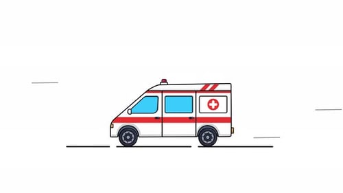 Animation du trajet en ambulance vers l'hôpital
