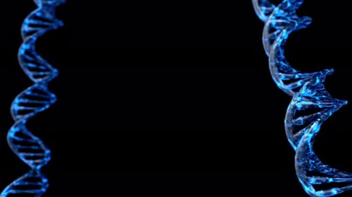 Animated DNA Strands Loop for Science and Technology Projects