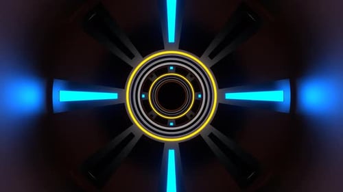 Belüftungshintergrund mit orangefarbenem und blauem Neonlicht VJ Loop In 4K