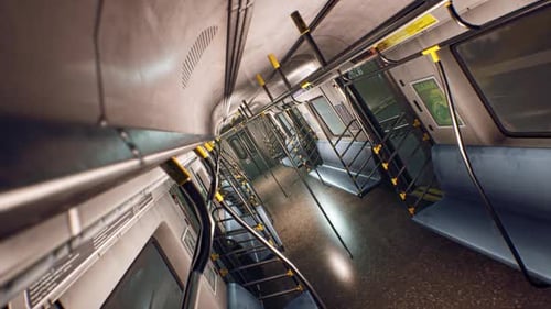 Passagers de métro vides en attente