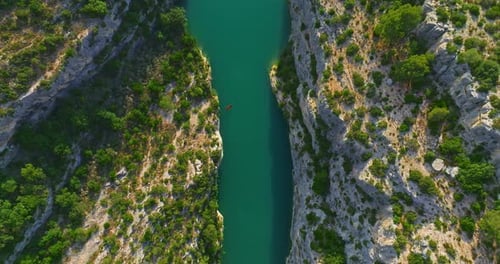 Aerial View of Gorges Du Verdon and Galetas Bridge Magnificent Nature Aerial Journey Above Verdon