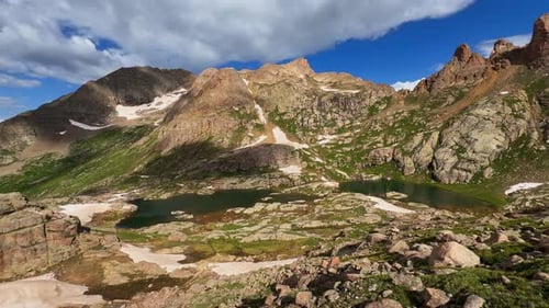 Sunlight: Windom Peak, Silverton, verano, mañana, glaciar, Twin Lakes, Chicago Basin, Colorado, Silverton