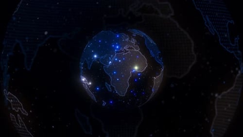 Carte des connexions mondiales de haute technologie