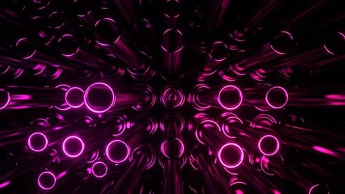 Pink Moving Cylinders Background Vj Loop in 4K