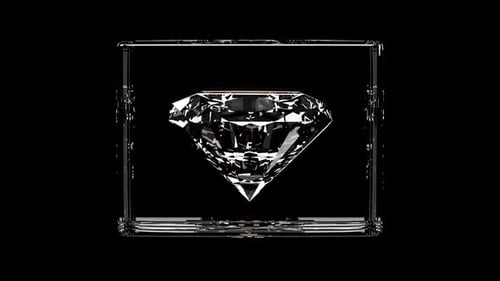 Funkelnder Diamant im Glasgehäuse