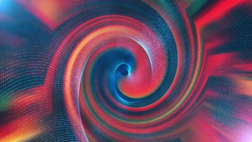 Vibrant Abstract Swirl Motion Background with Light Particles