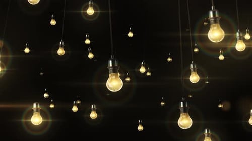 Swaying Light Bulbs (4K)