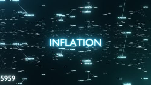 Futuristic Digital Inflation Data Network Animation