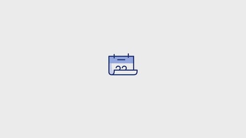 Flat Design Animated Calendar Date Icon