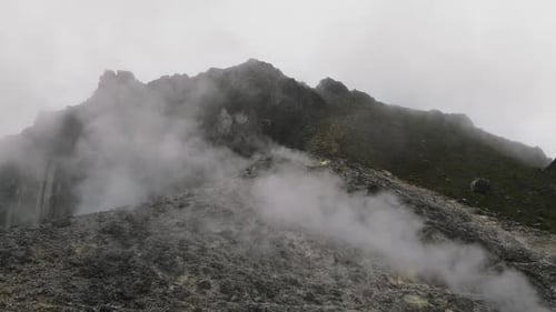 Active Volcano Sibayak Sumatra Indonesia