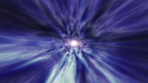 Warp Speed Tunnel Into Bright Energy Core