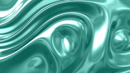 Iridescent Crome Aqua Wavy Abstract Background