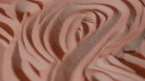 Tan Sand Ripples in Concentric Curves