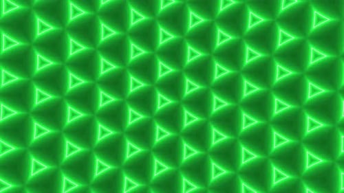 Linienanimation mit glühendem Neoneffekt und Kaleidoskop-Effekt in grüner Farbe. Vd\_1696