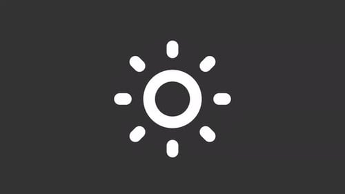 Animiertes Ui-Symbol mit weißer Linie am Tag