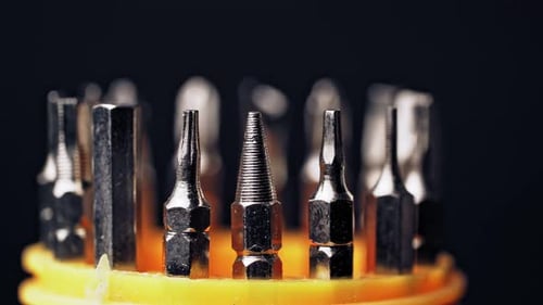 steel screwdriver tips of different types interchangeable