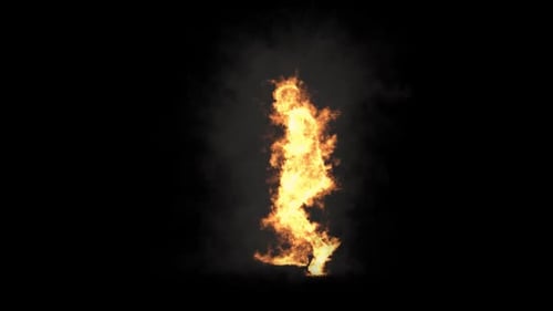 51 Charaktere, Feuer, Rauch, brennender Rauch, Tanzen HD
