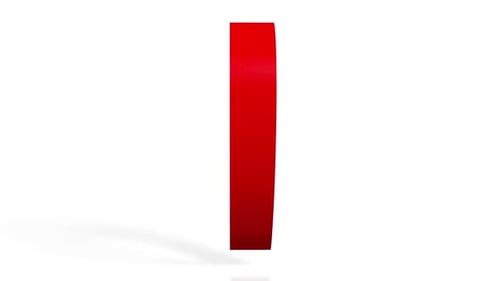 Red Heart Rotating Against White Background Animation