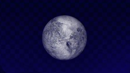 Animierter Blick auf den Mondplaneten. 2227